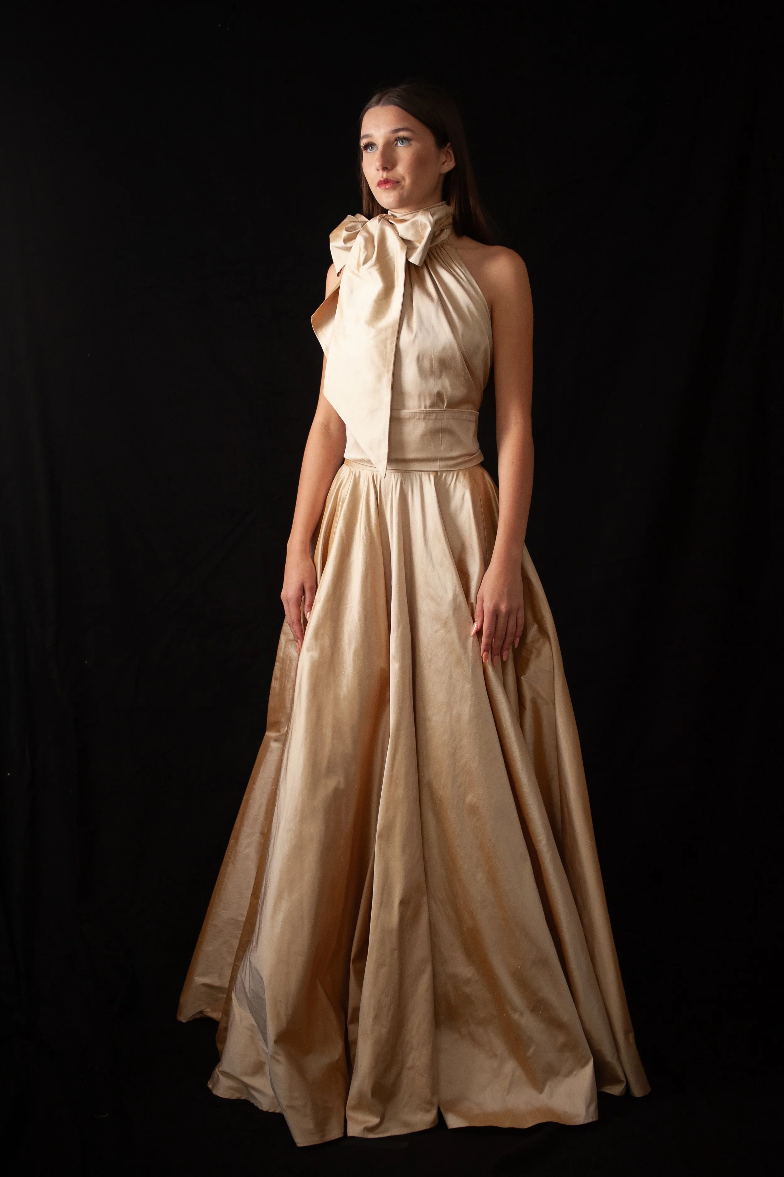Ivory Silk Wrap Blouse